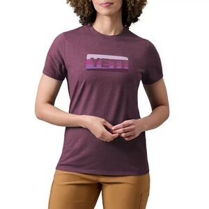 Yeti | "Heather Plum" Sunrise Badge T-Shirt | Size Large